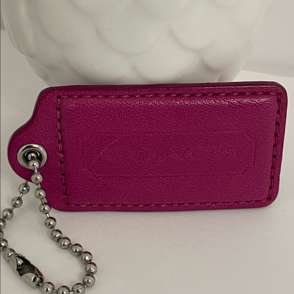 Coach 3” Leather Hang Tag